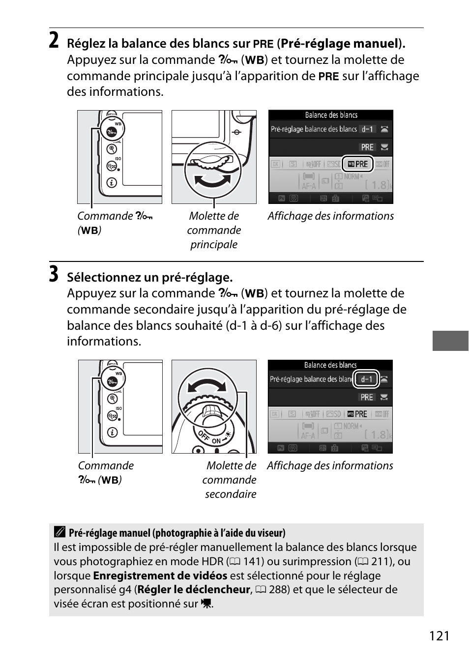 Nikon D7200 body Manuel d'utilisation | Page 145 / 420