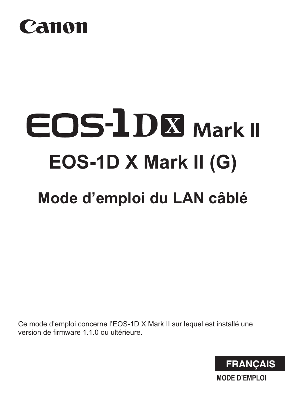 Canon EOS 1D X Mark II Manuel d'utilisation | Pages: 116