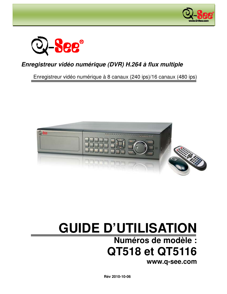 Q-See QT518 Manuel d'utilisation | Pages: 90